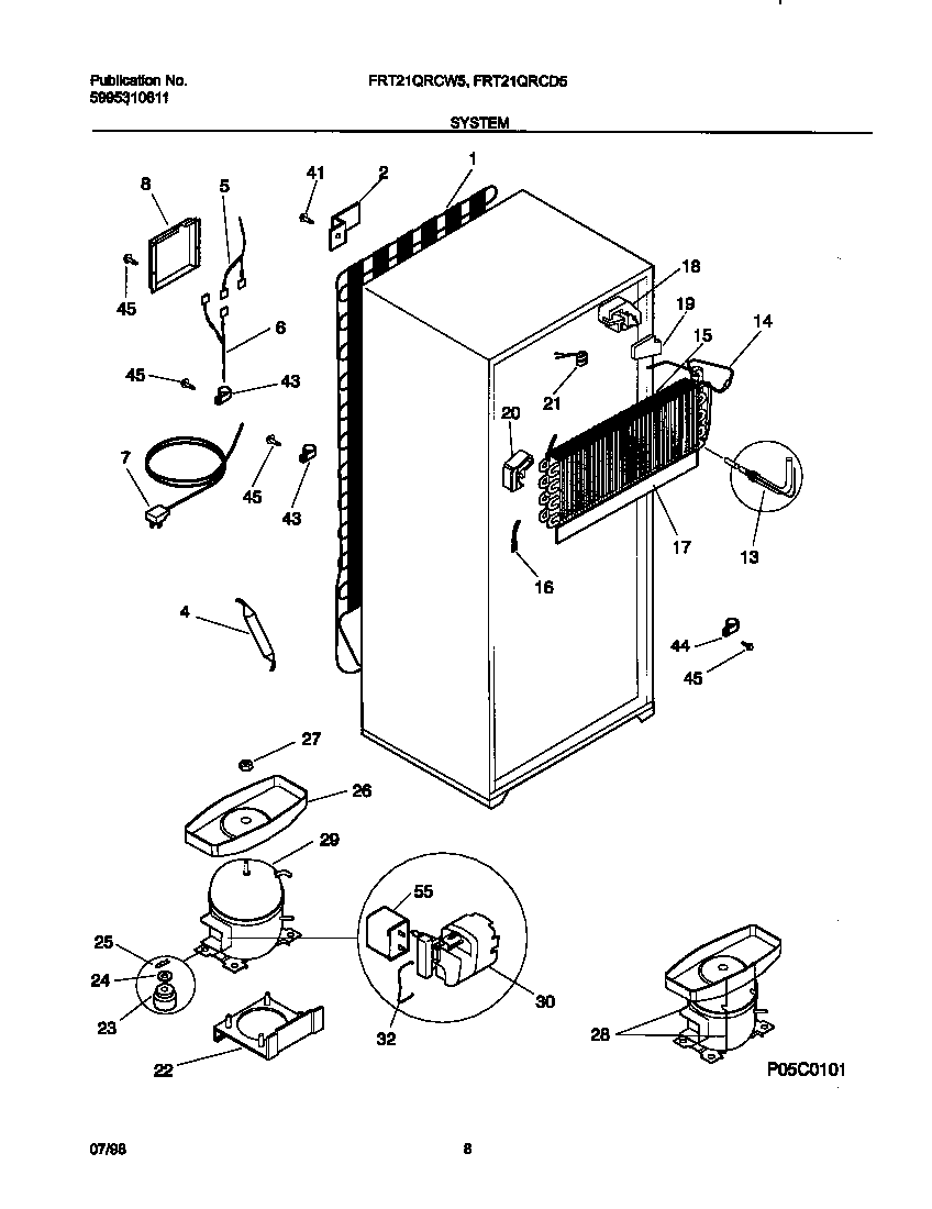 Frigidaire FRT21QRCD5 system diagram