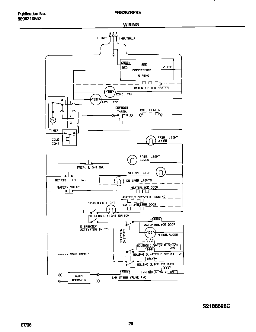 Frigidaire FRS26ZRFB3 wiring diagram diagram