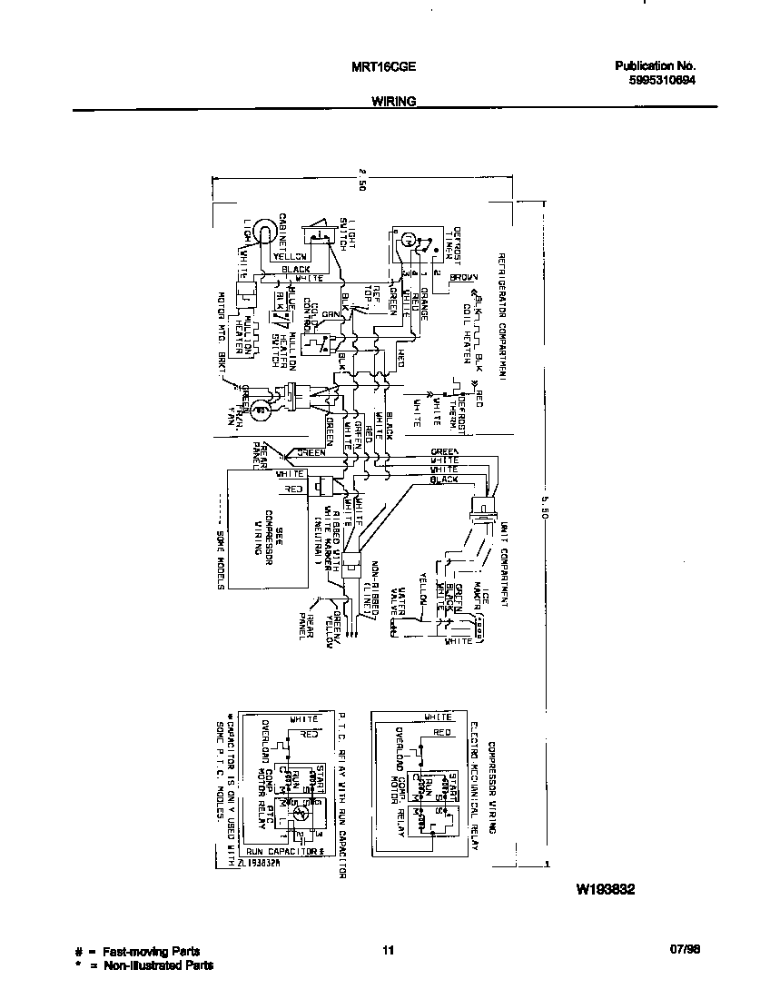 Universal/Multiflex (Frigidaire) MRT16CGEW4 wiring diagram diagram