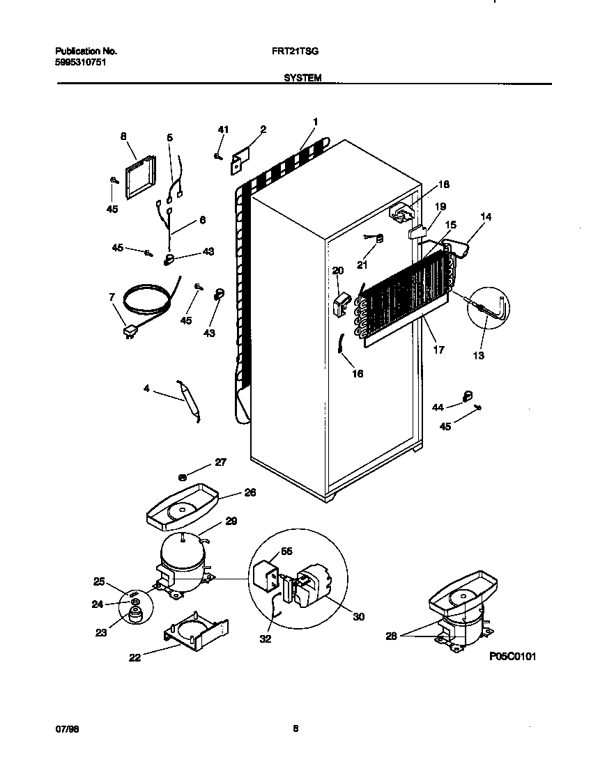 Frigidaire FRT21TSGD0 system diagram