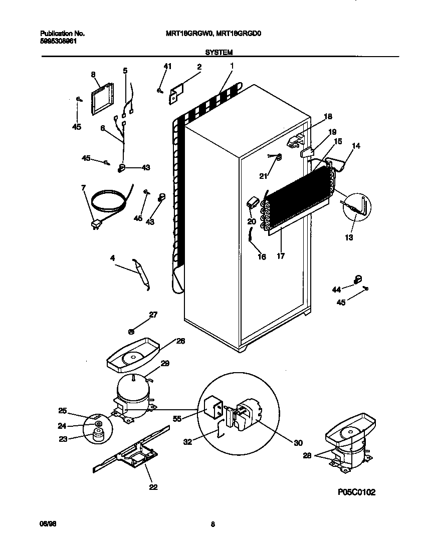 Universal/Multiflex (Frigidaire) MRT18GRGD0 system diagram