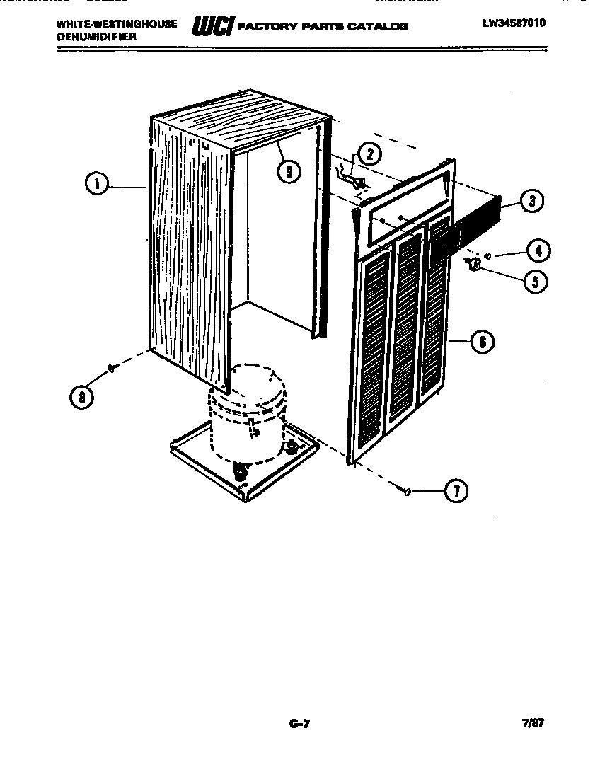 White-Westinghouse ED258K6 cabinet diagram