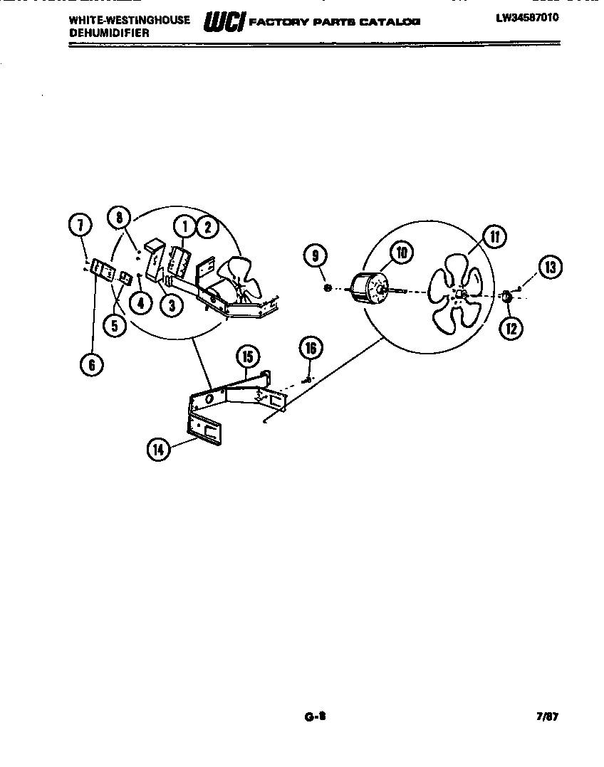 White-Westinghouse ED258K6 fan diagram