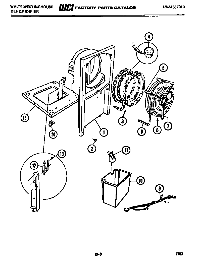 White-Westinghouse ED258K6 condenser and evaporator diagram