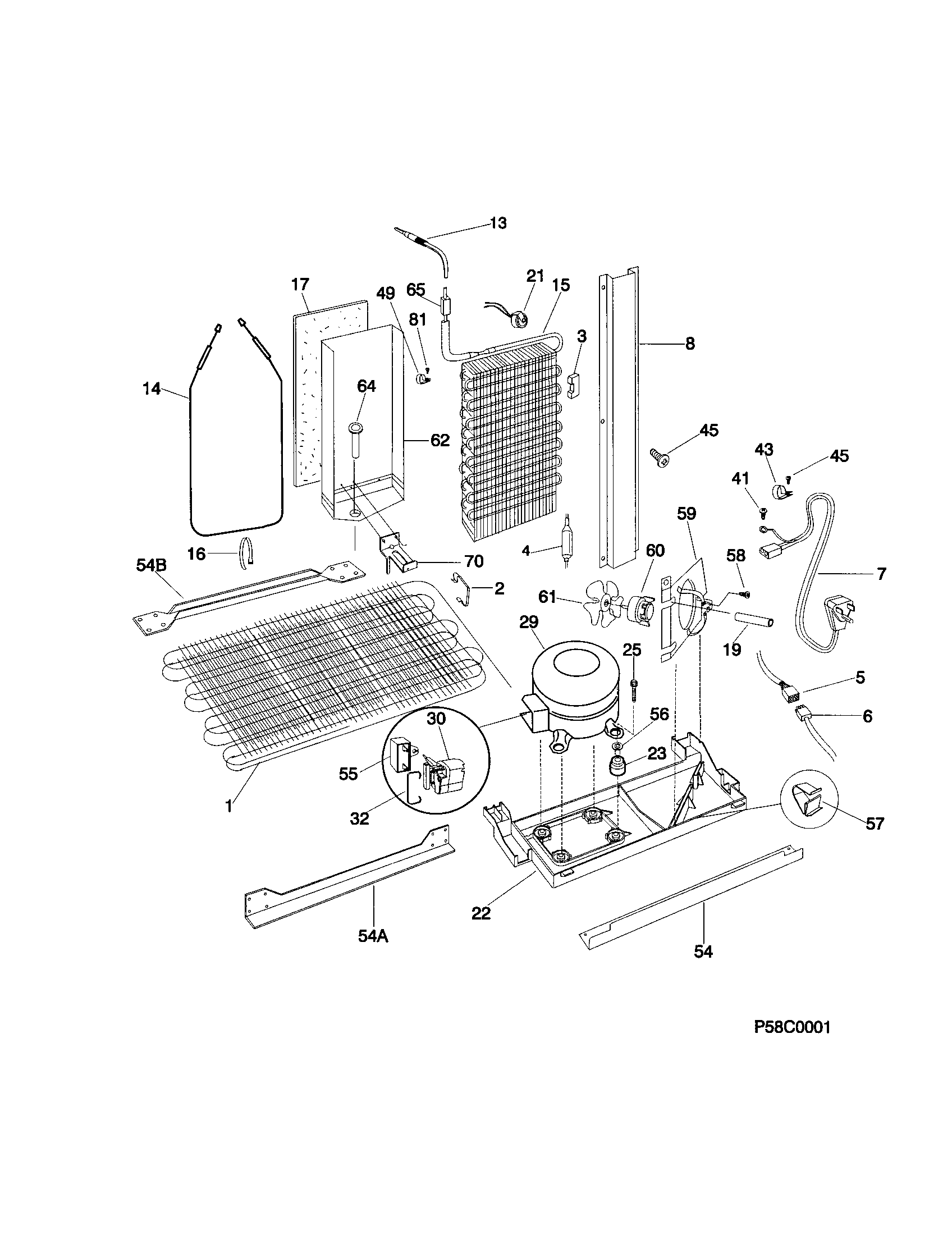 Frigidaire FRS26ZSGW2 system diagram