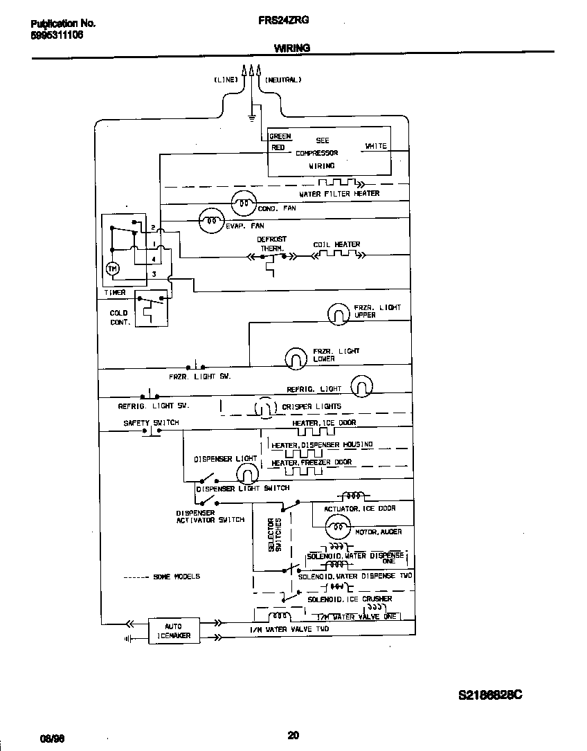 Frigidaire FRS24ZRGW0 wiring diagram diagram