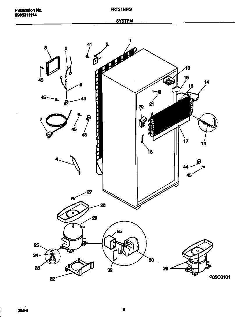 Frigidaire FRT21NRGB0 system diagram