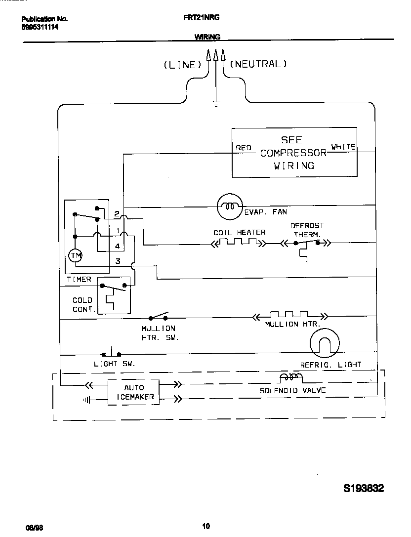 Frigidaire FRT21NRGB0 wiring diagram diagram