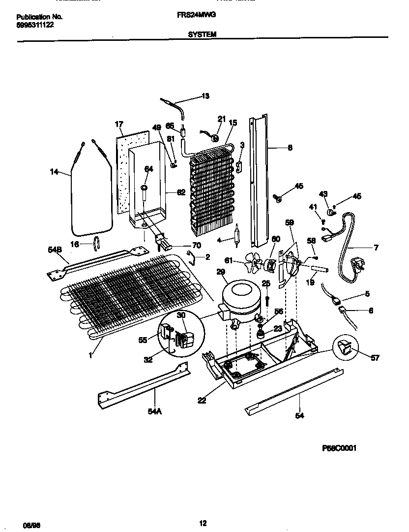 Frigidaire FRS24MWGD1 system diagram