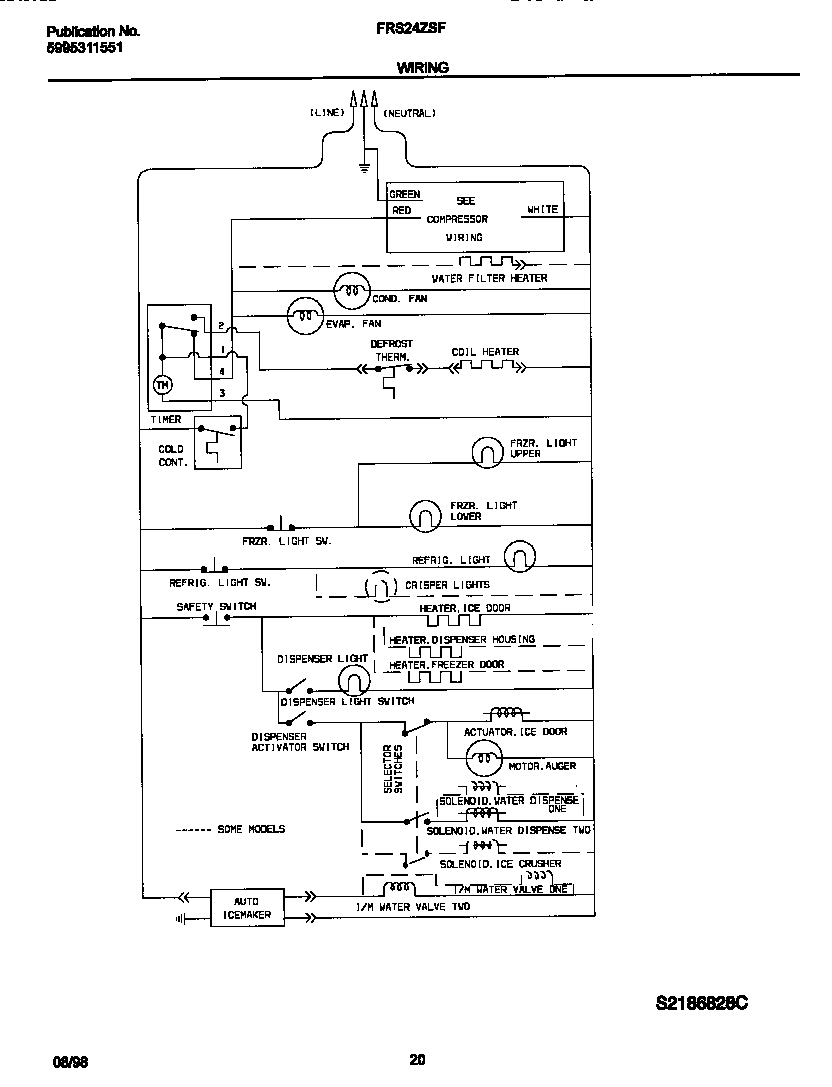 Frigidaire FRS24ZSFB1 wiring diagram diagram