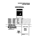 Universal/Multiflex (Frigidaire) MEF365BGDA cover diagram