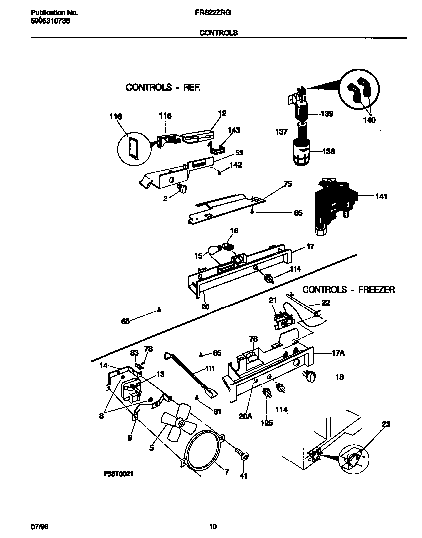 Frigidaire FRS22ZRGW0 controls diagram