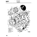 Frigidaire FWTR445RFS0 wash tub,motor diagram