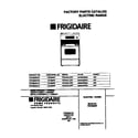 Frigidaire FEF389WFCD cover diagram