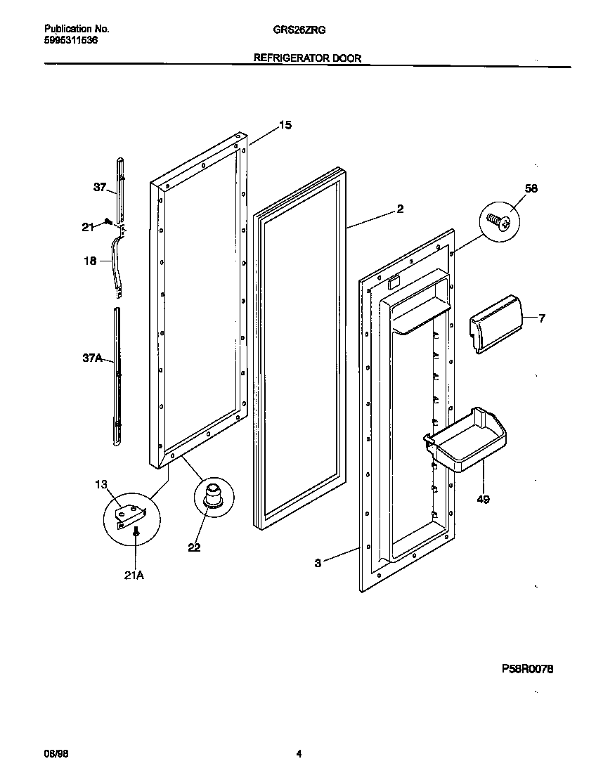 Gibson GRS26ZRGW2 ref door diagram