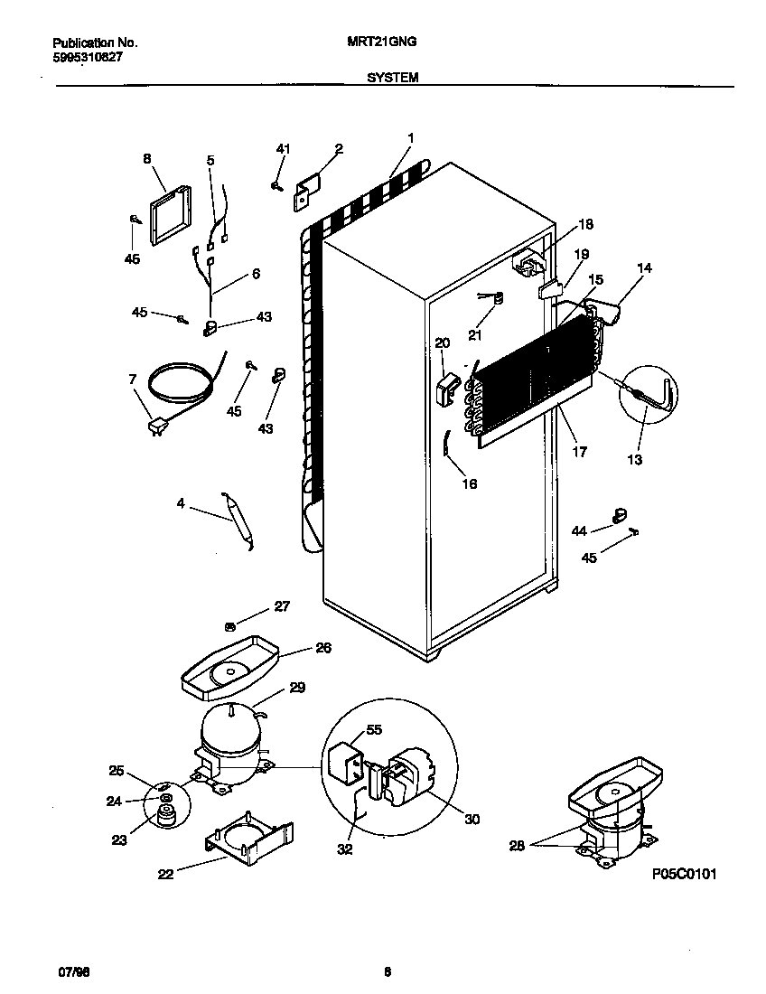 Universal/Multiflex (Frigidaire) MRT21GNGD1 system diagram