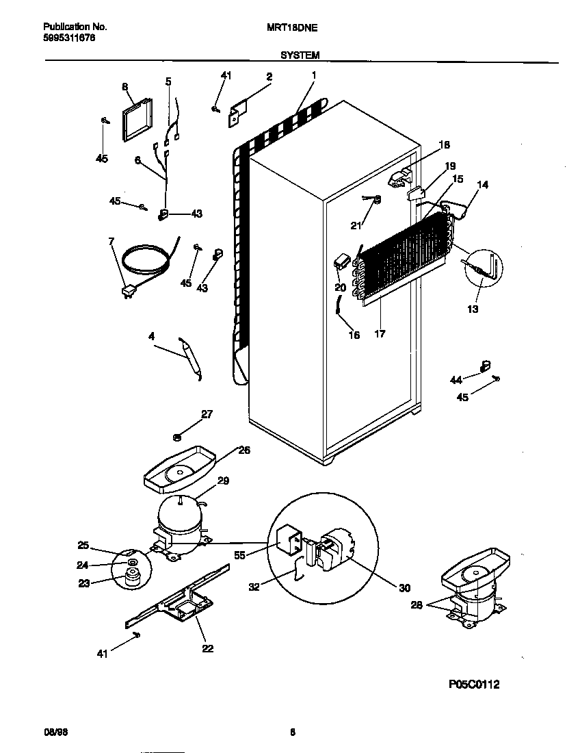 Universal/Multiflex (Frigidaire) MRT18DNEY4 system diagram