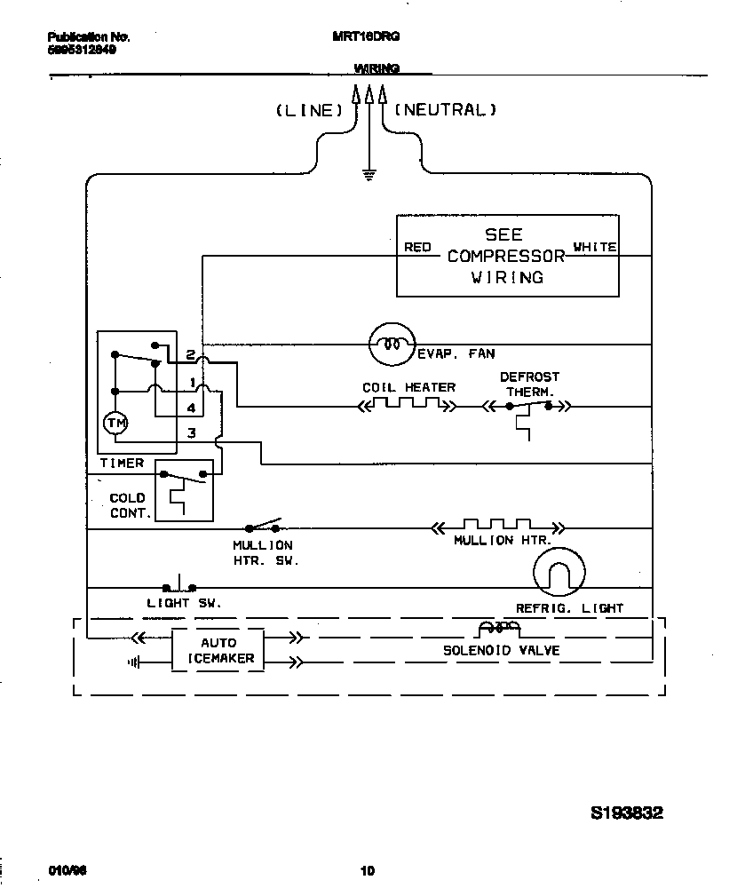 Universal/Multiflex (Frigidaire) MRT16DRGD0 wiring diagram diagram