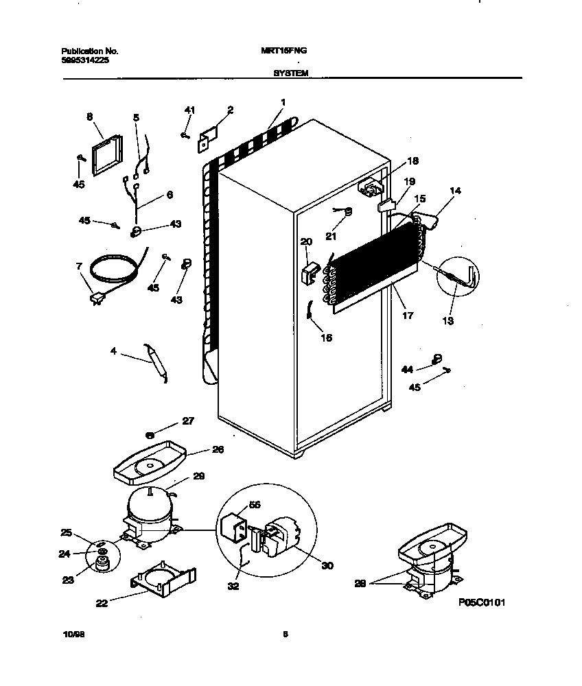 Universal/Multiflex (Frigidaire) MRT15FNGD2 system diagram