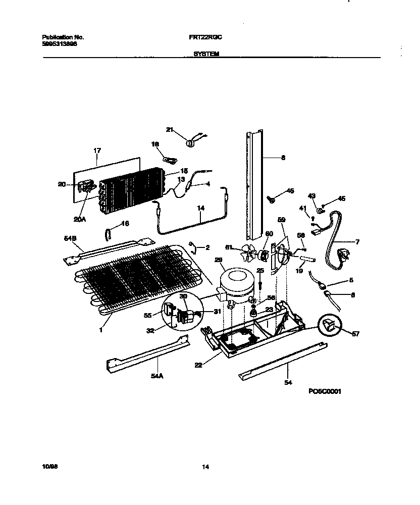 Frigidaire FRT22RGCD8 system diagram
