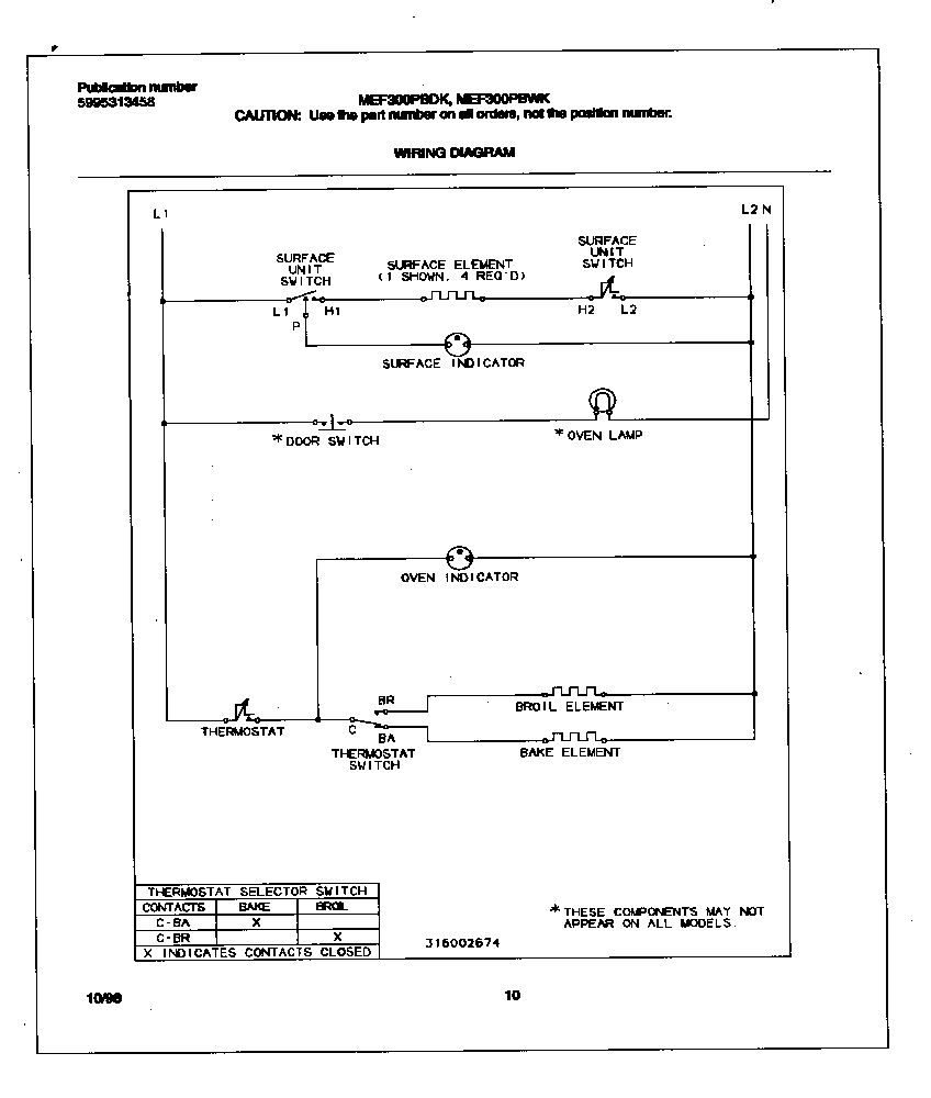 Universal/Multiflex (Frigidaire) MEF300PBWK wiring diagram diagram