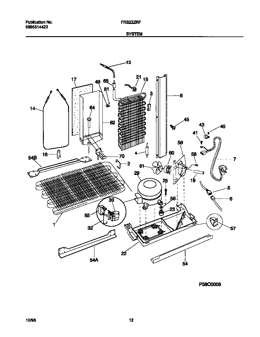Frigidaire FRS22ZRFD3 system diagram