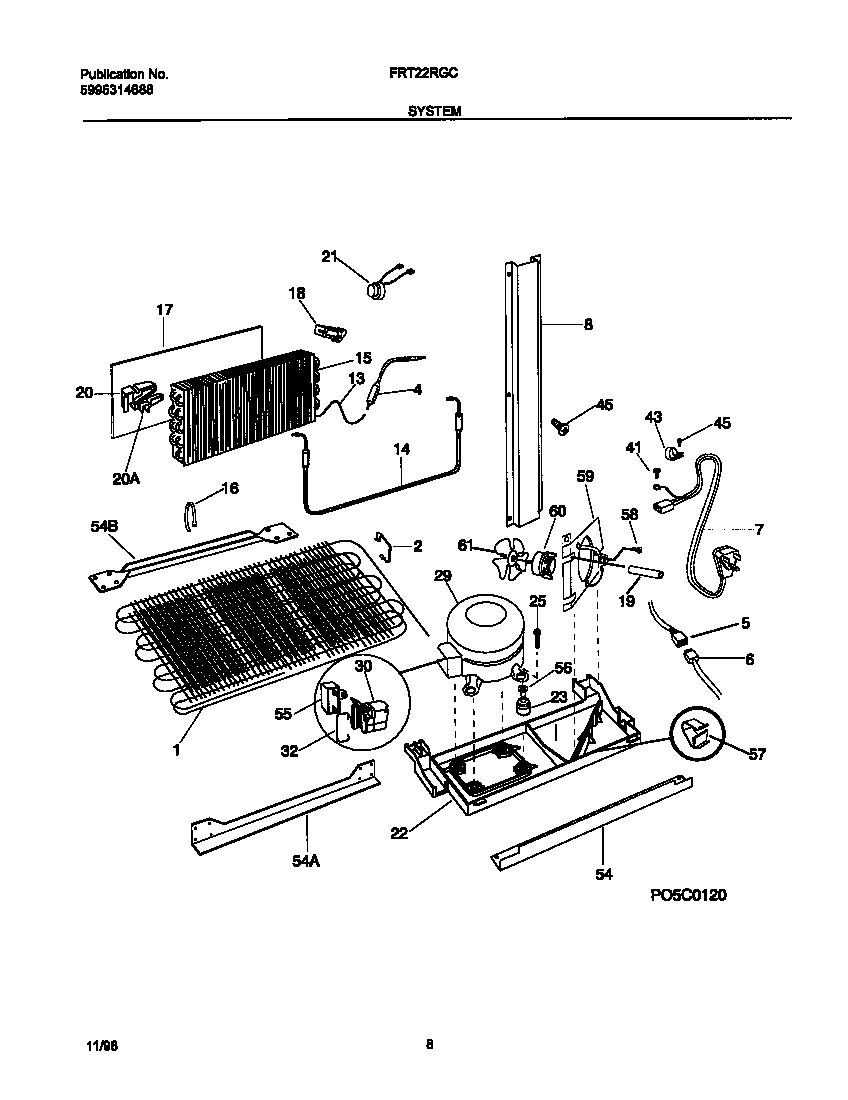 Frigidaire FRT22RGCBB system diagram
