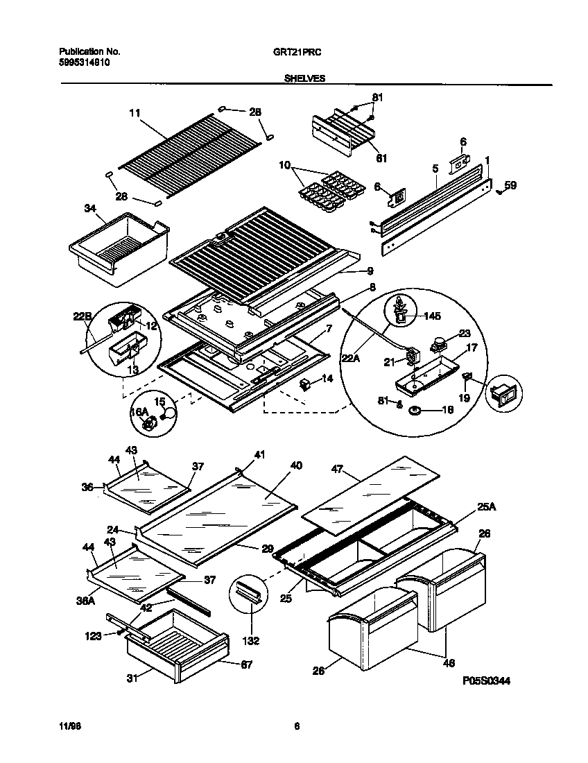 Gibson GRT21PRCD5 shelves diagram