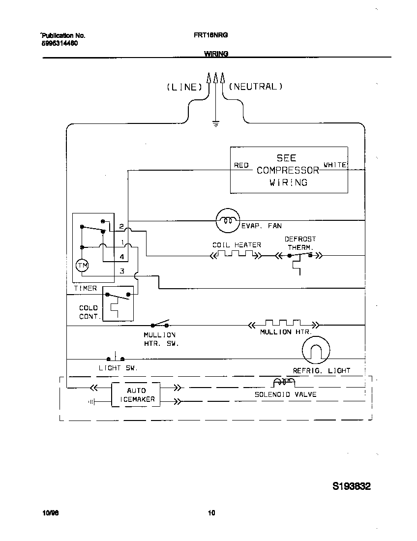 Frigidaire FRT16NRGD4 wiring diagram diagram