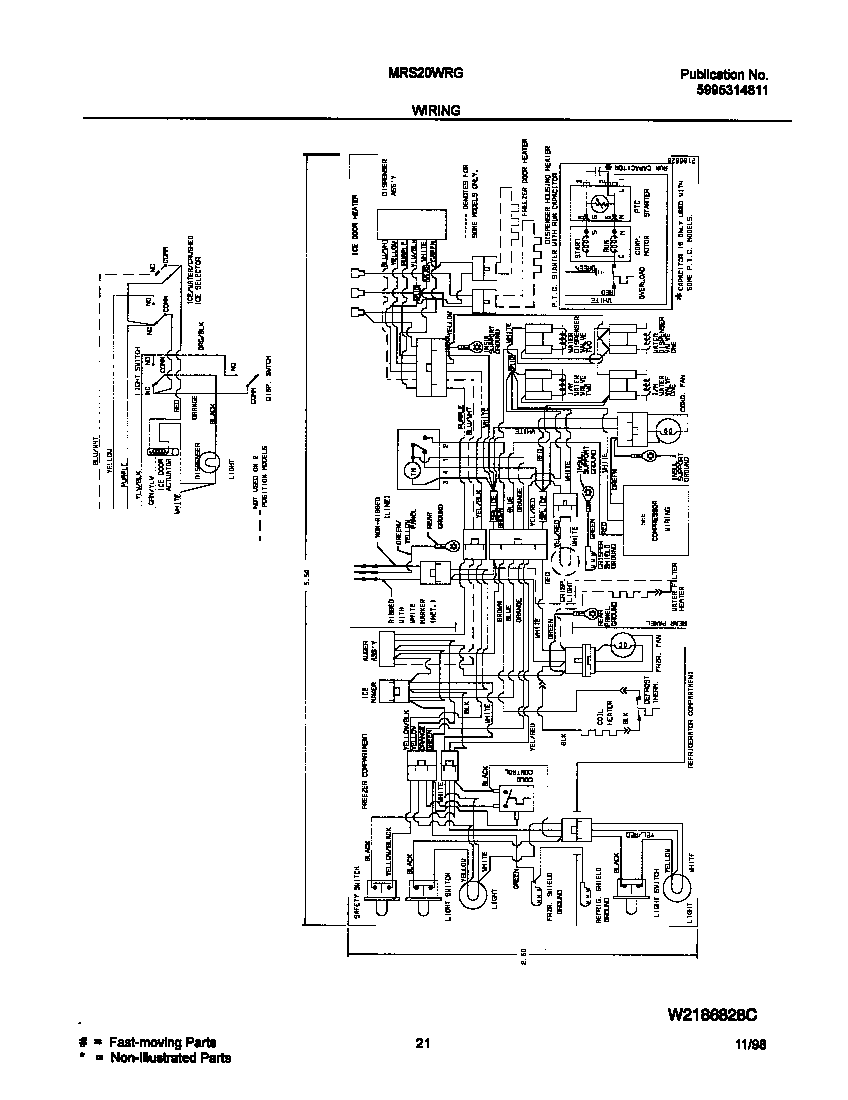 Universal/Multiflex (Frigidaire) MRS20WRGD1 wiring diagram diagram