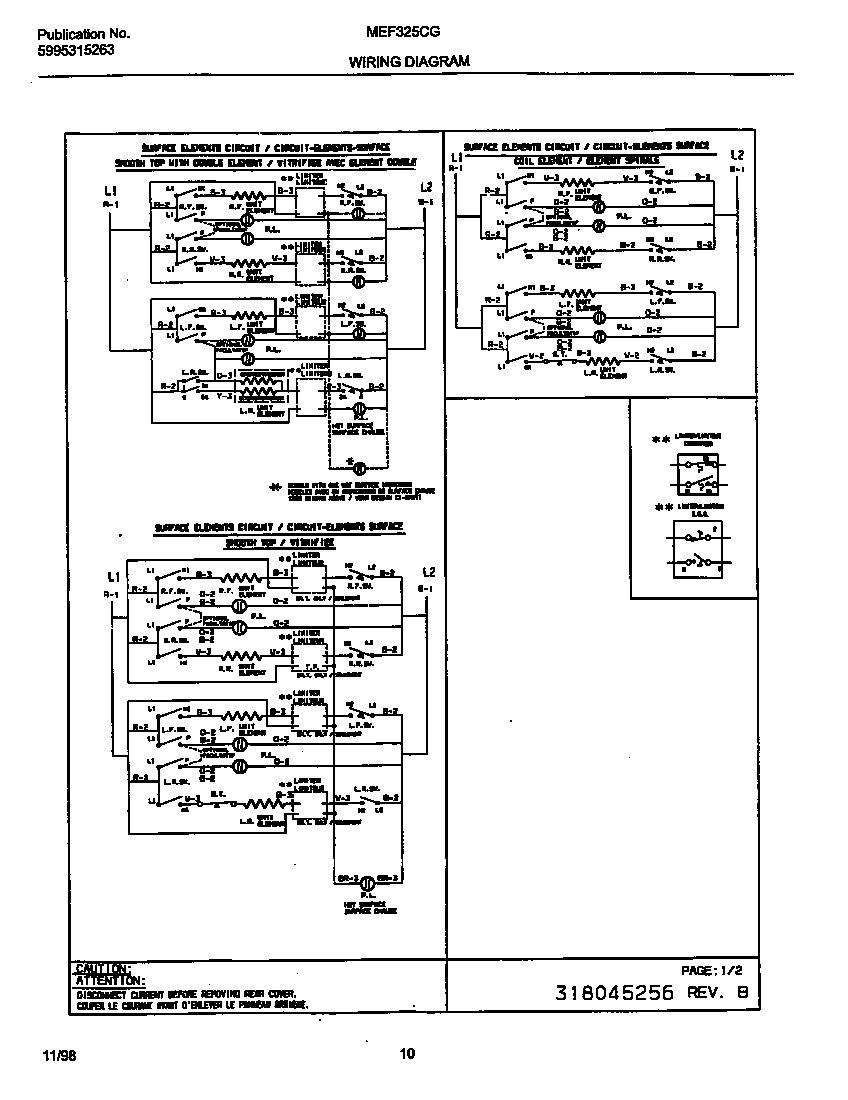 Universal/Multiflex (Frigidaire) MEF325CGS4 wiring diagram diagram