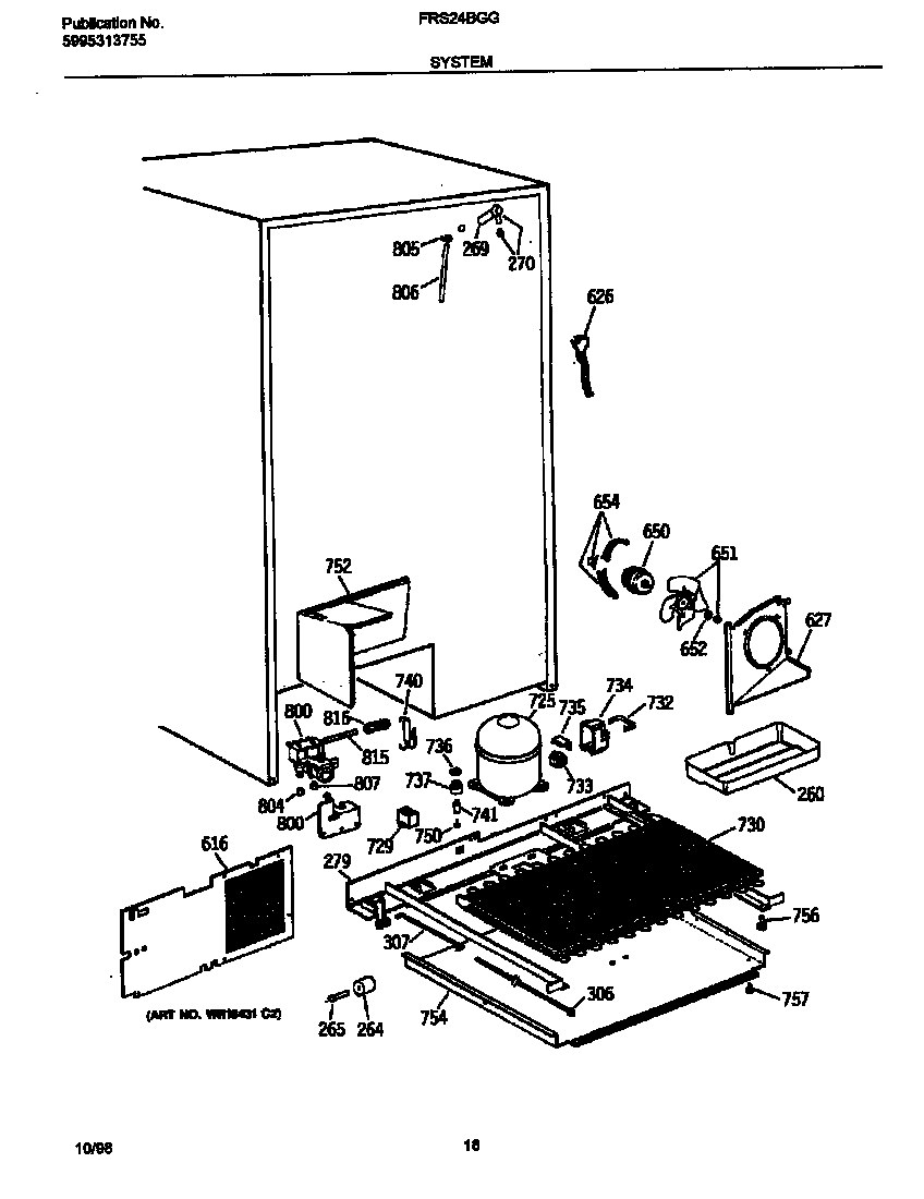 Frigidaire FRS24BGGB0 system diagram