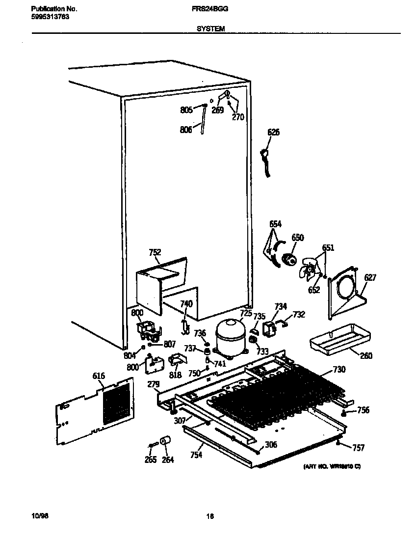 Frigidaire FRS24BGGB1 system diagram