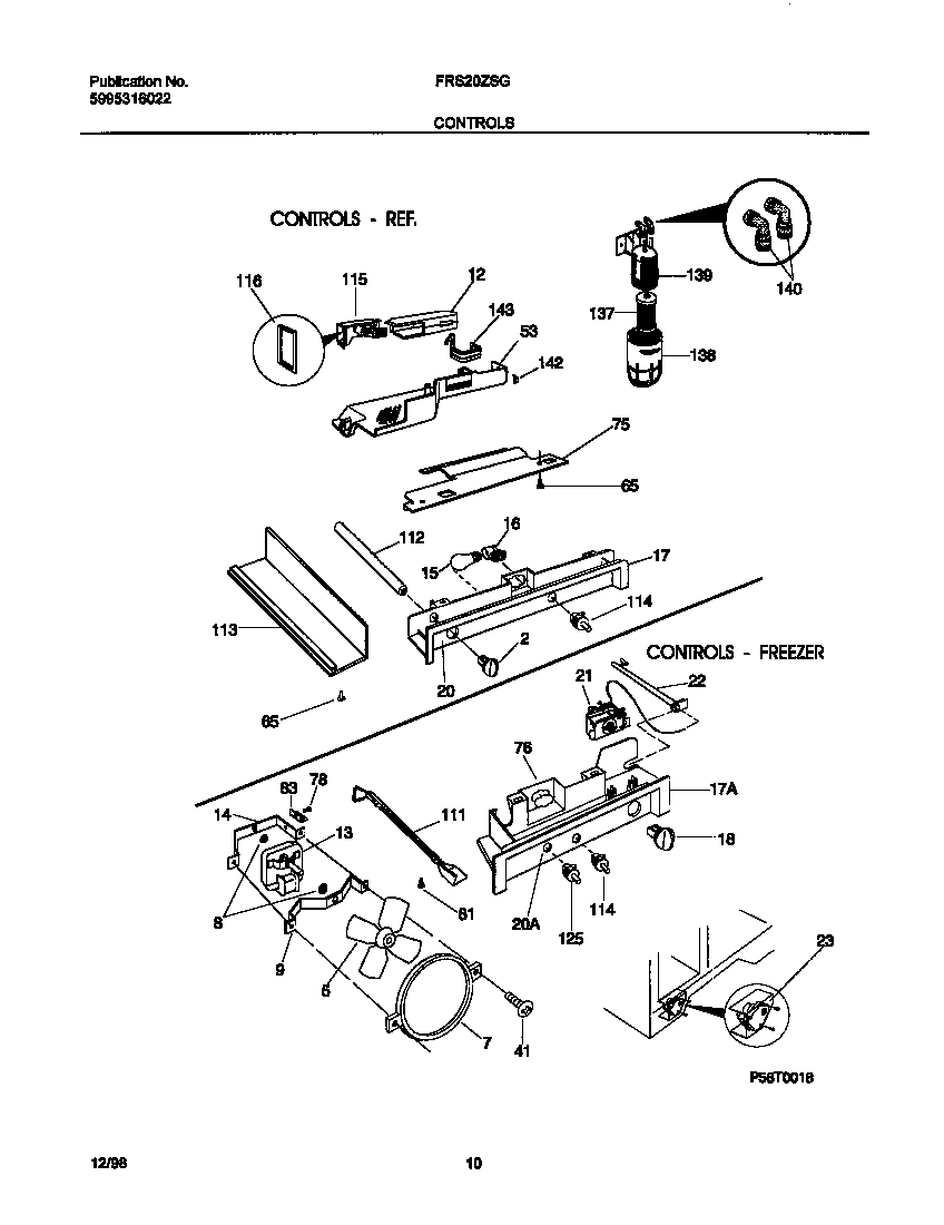 Frigidaire FRS20ZSGB2 controls diagram
