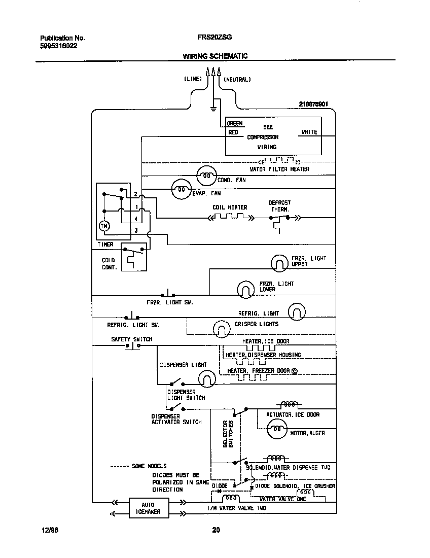 Frigidaire FRS20ZSGB2 wiring diagram diagram