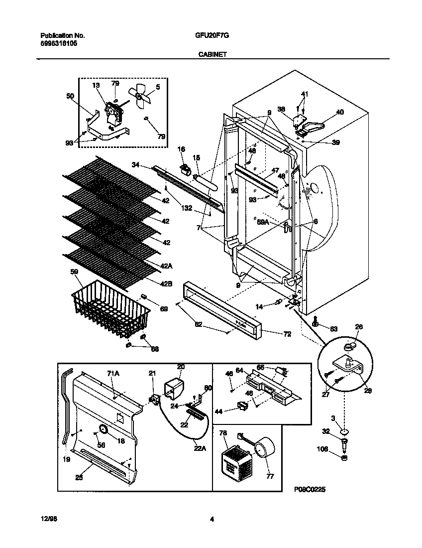 Gibson GFU20F7GW2 cabinet diagram