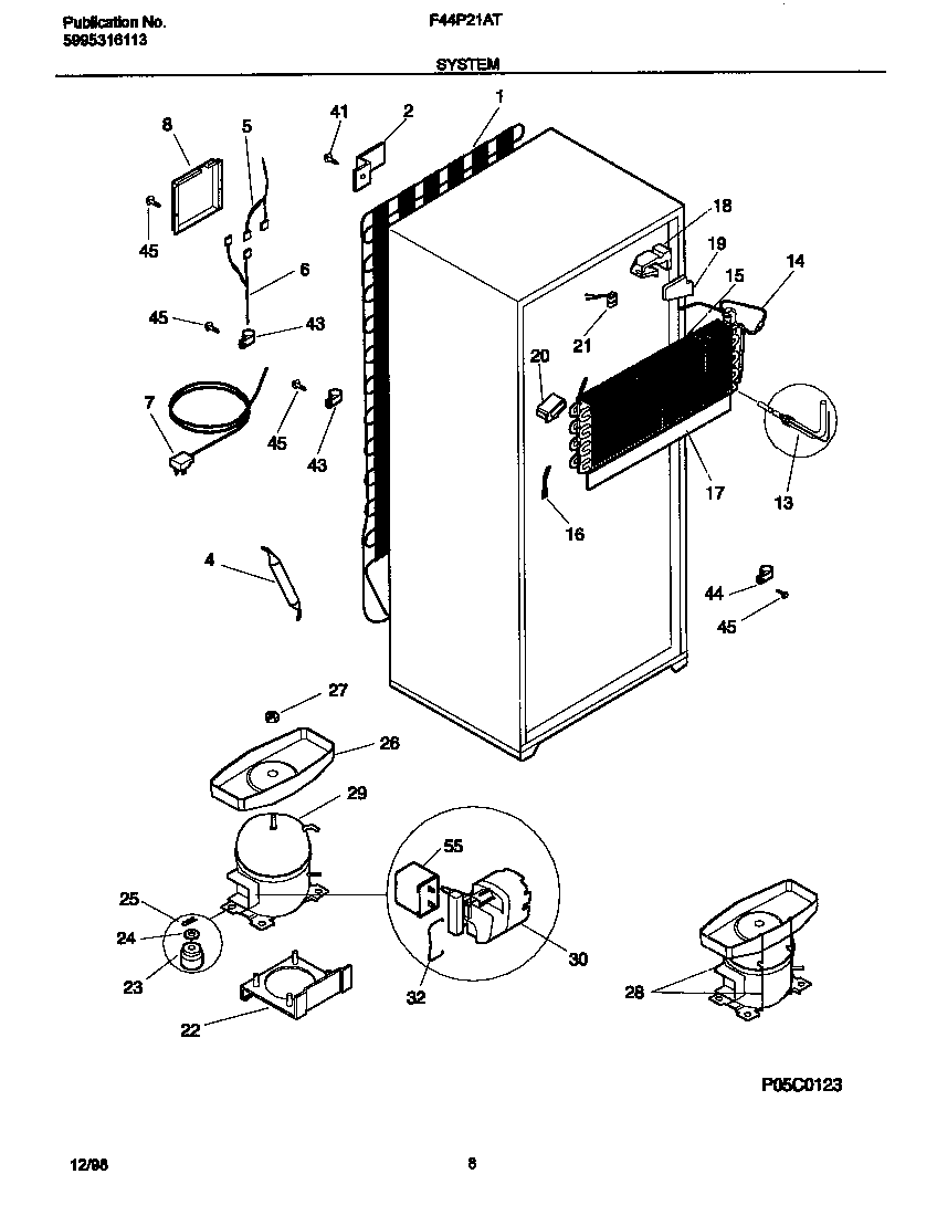 Frigidaire F44P21ATD0 system diagram