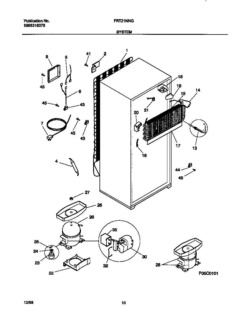 Frigidaire FRT21NNGD2 system diagram