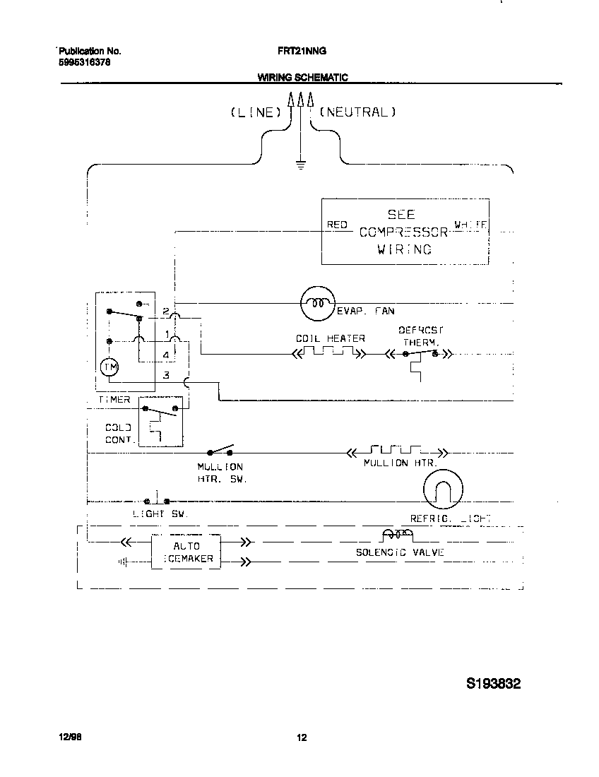 Frigidaire FRT21NNGD2 wiring diagram diagram