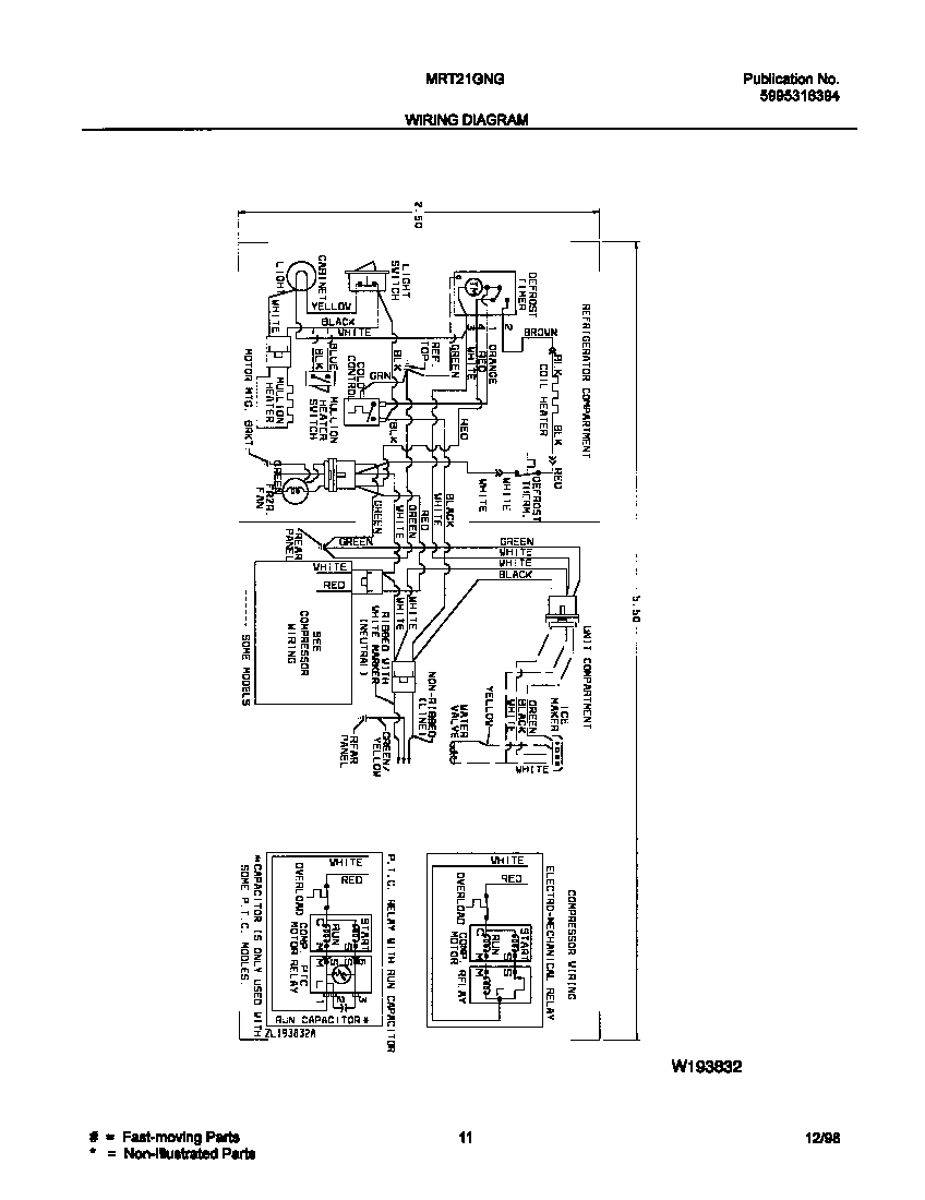 Universal/Multiflex (Frigidaire) MRT21GNGD2 wiring diagram diagram