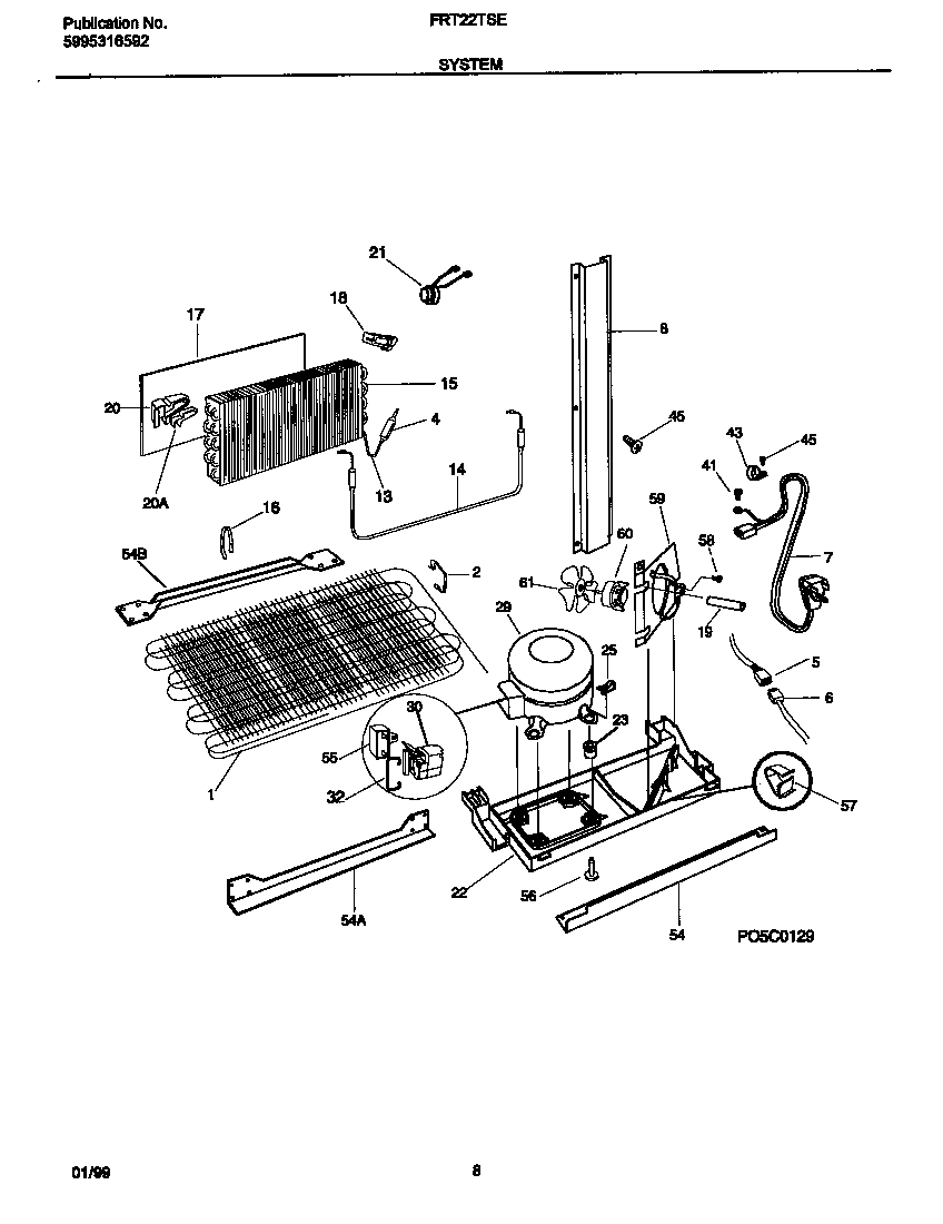 Frigidaire FRT22TSEK5 system diagram