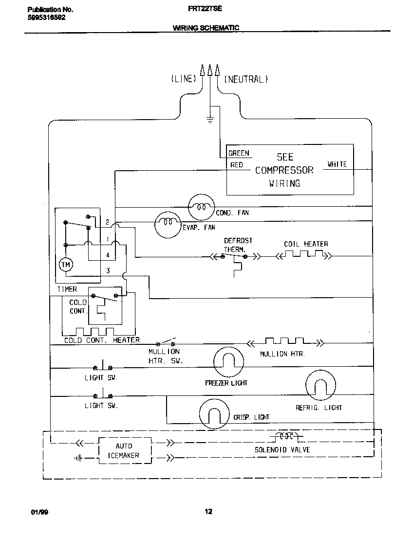 Frigidaire FRT22TSEK5 wiring diagram diagram