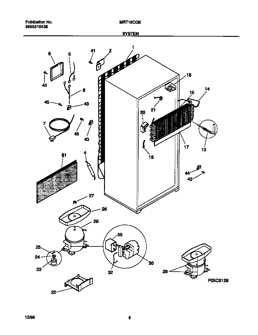 Universal/Multiflex (Frigidaire) MRT16CGED8 system diagram