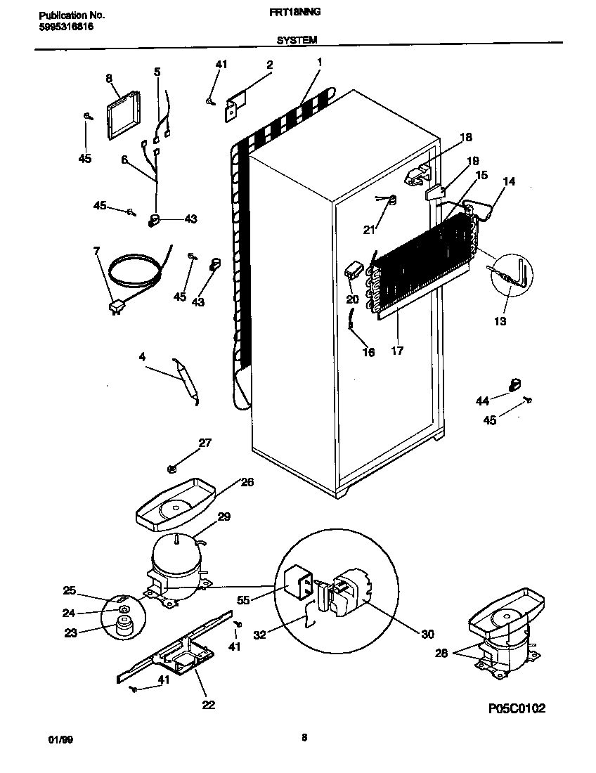 Frigidaire FRT18NNGD1 system diagram