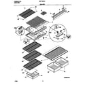 Universal/Multiflex (Frigidaire) MRT18DNGZ1 shelves diagram