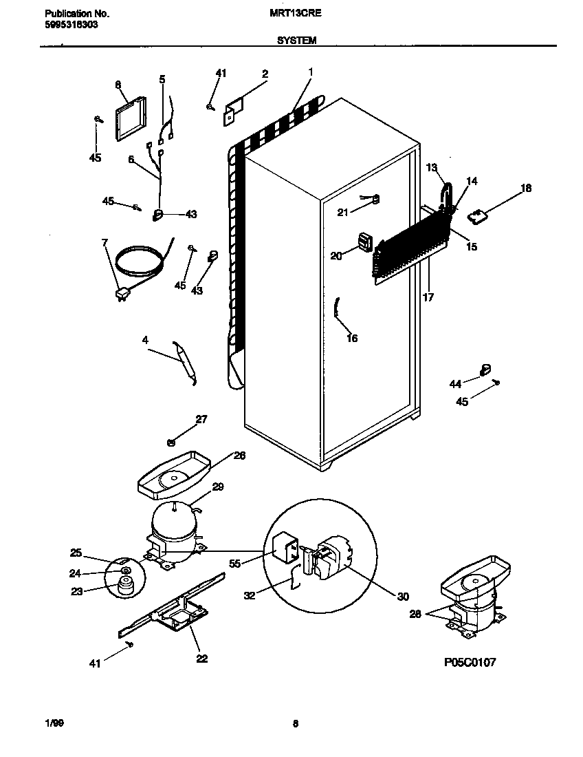 Universal/Multiflex (Frigidaire) MRT13CREY5 system diagram