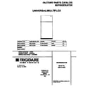 Universal/Multiflex (Frigidaire) MRT21NSGD2 cover diagram