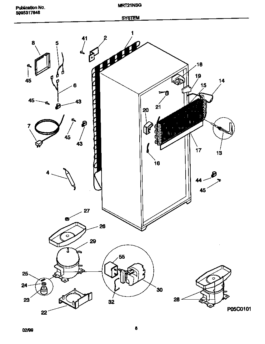 Universal/Multiflex (Frigidaire) MRT21NSGD2 system diagram