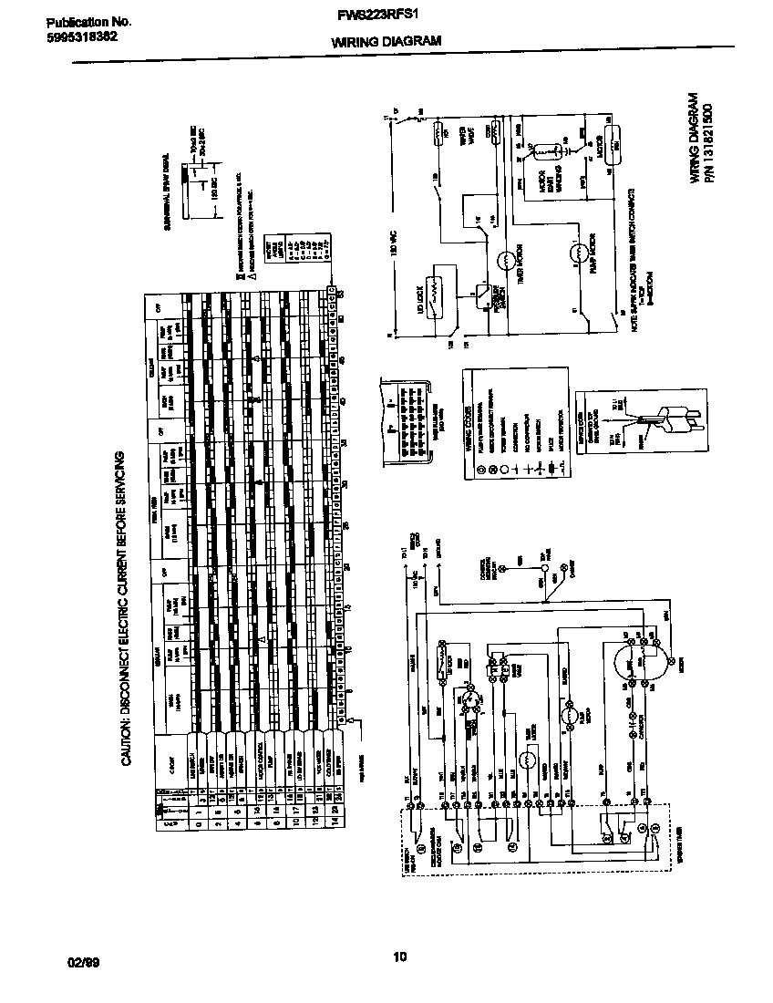 Frigidaire FWS223RFS1 wiring diagram diagram