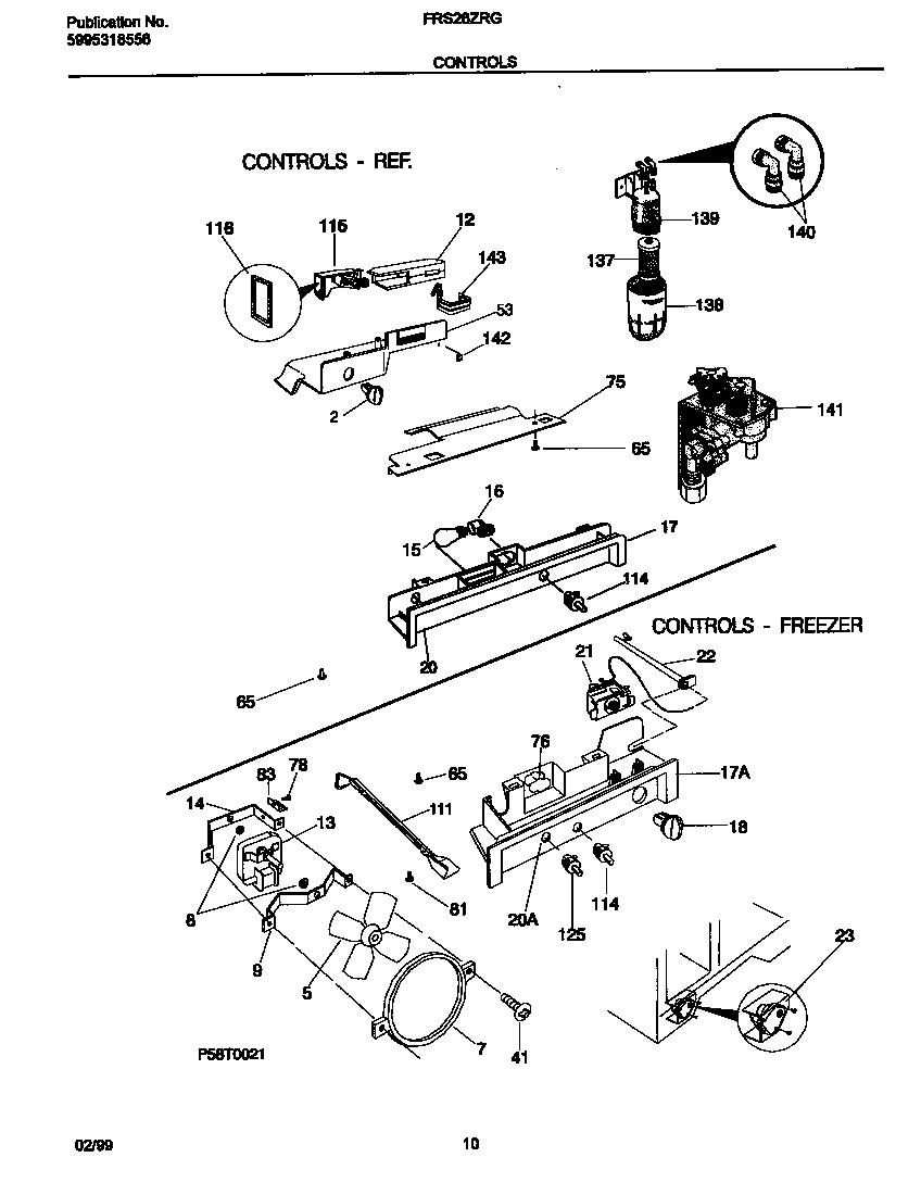 Frigidaire FRS26ZRGB5 controls diagram